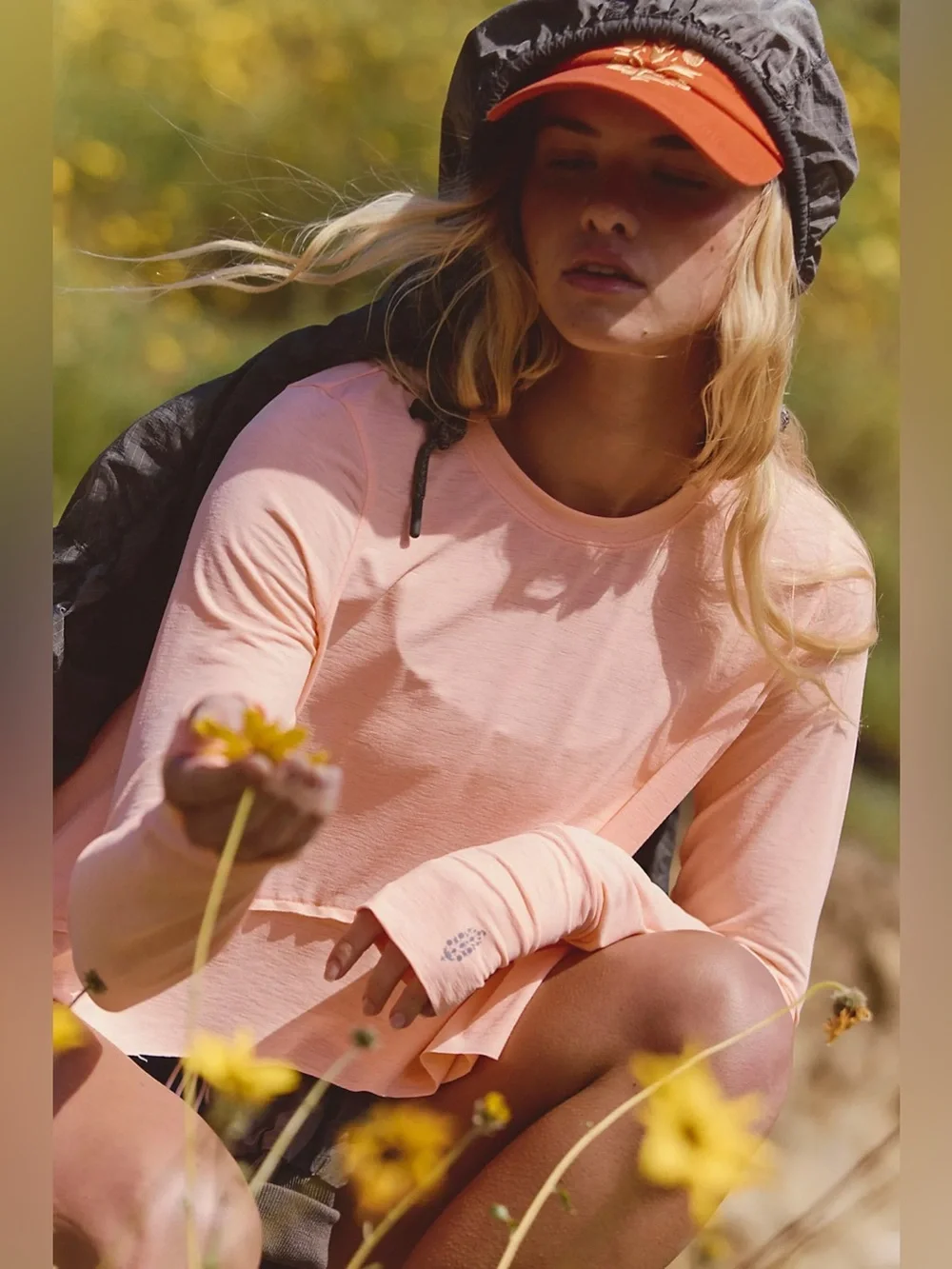 NWT! FP Free People Movement Tempo UV Protection Long Sleeve Tee Sz Medium